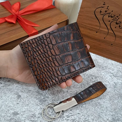 کیف پول جیبی مردانه چرم طبیعی روکو