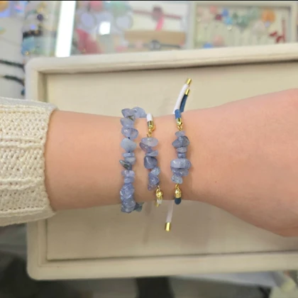 دستبند و گردنبند سنگ زبرجد تراش چیپسی