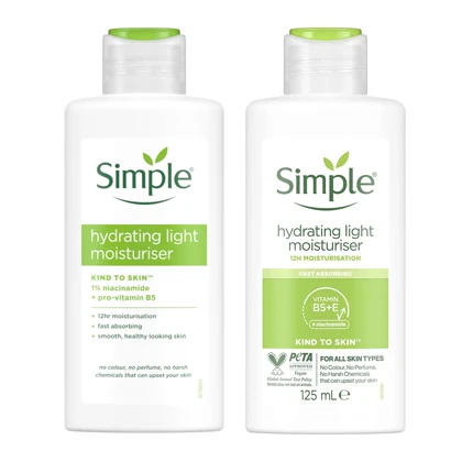 کرم مرطوب کننده صورت سیمپل مدل Light مناسب انواع پوست حجم 125 میلی‌لیتر