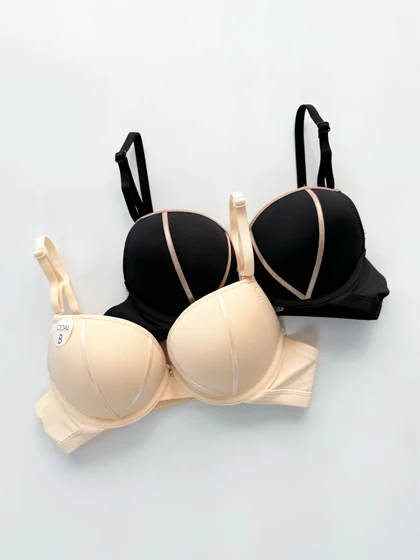 سوتین تک اسفنجی فنر دار نوار دوزی