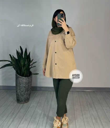 مانتو کتان کارن