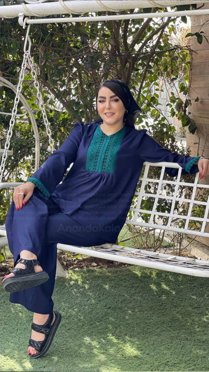 تونیک و شلوار بارداری بنفشه