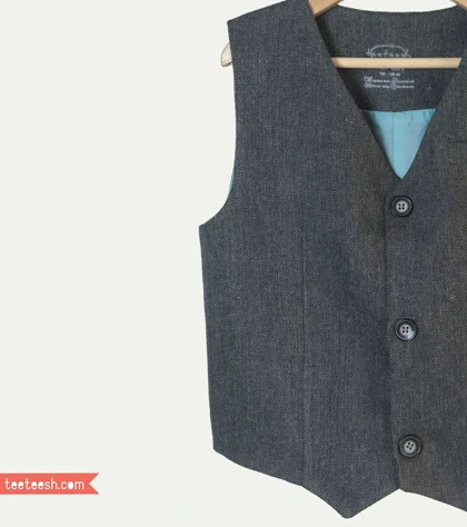 جلیقه رسمی پشمی ذغالی