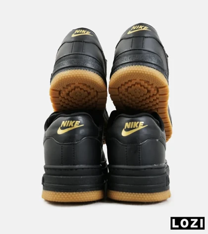 کفش کتانی مردانه و زنانه مشکی کرم نایک NIKE AIR FORCE مدل 2140