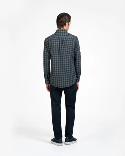 پیراهن مردانه دوجیب پشمی کد 1838