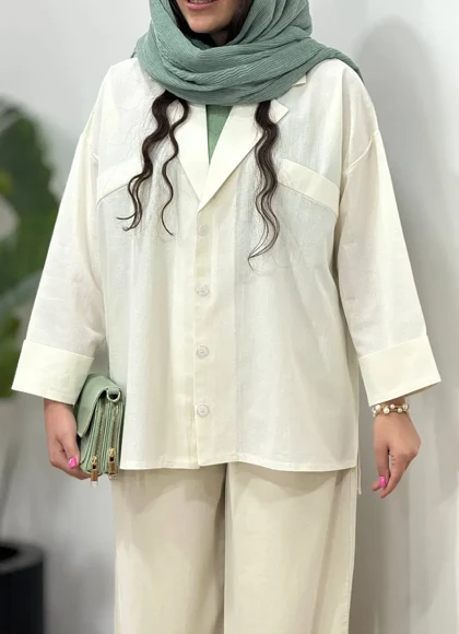 کت لینن پنبه میشل