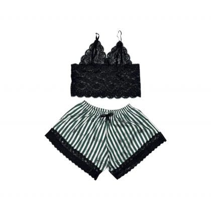 ست نیم‌تنه گیپور و شلوارک طرح ویکتوریا سکرت 116