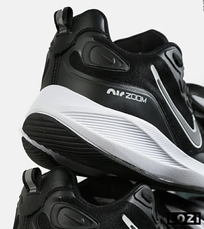 کفش کتانی بزرگ پا مشکی سفید نایک NIKE air zoom مدل 8835