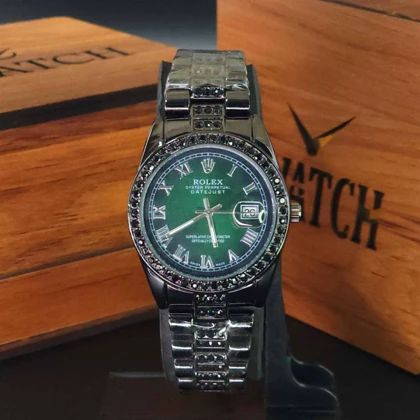 ساعت مچی زنانه رولکس دیت جاست Datejust با موتور کوارتز ژاپن و قفل پروانه ای کد 6