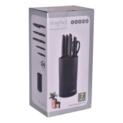 سرویس چاقو 7 پارچه گری پن کد 01