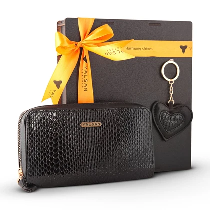 ست هدیه زنانه چرم یلسان مدل غزال کد 176-DLN-MRV