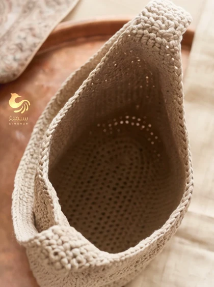 کیف کشکولی نخ کتان ترک درجه یک