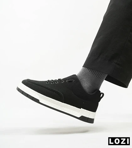 کتانی مردانه مشکی سفید PULL&BEAR