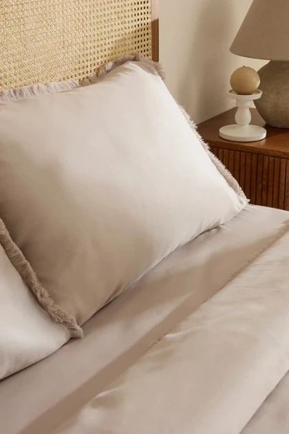 سرویس روتختی دو نفره Karaca Home مدل Ella Krep پنبه - بژ