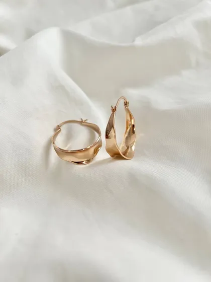 گوشواره حلقه‌ای طرح طلا