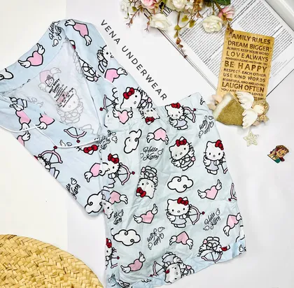 ست زنانه بلوز شلوارک هلو کیتی اورجینال