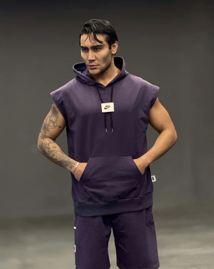 رکابی هودی کلاه دار نایک (Nike) پارچه دورس گلکسی