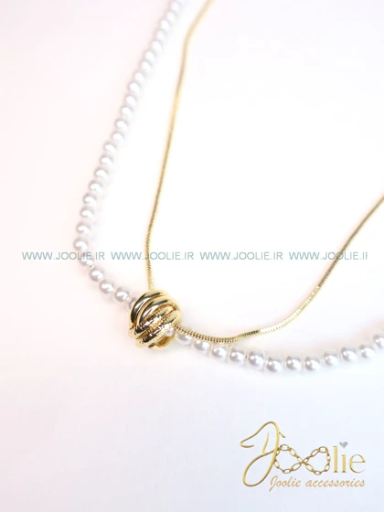 گردنبند زنانه طرح طلا مروارید کد N3127