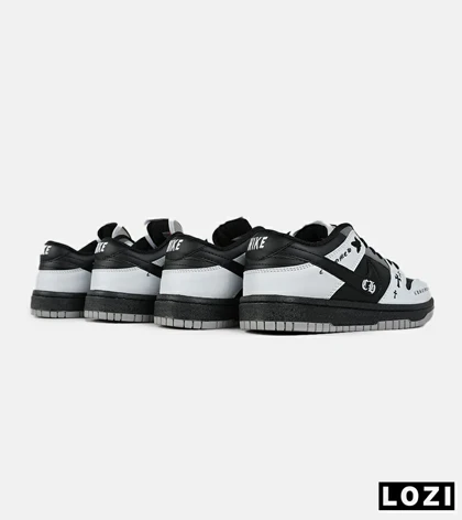 کفش کتانی مردانه و زنانه مشکی سفید NIKE jordan 1