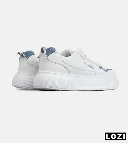 کفش کتانی مردانه سفید آبی FASHION مدل 7871