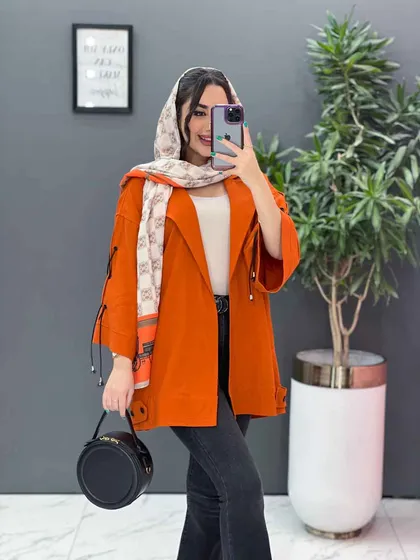 مانتو لینن آستین گت ضربدری