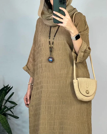 مانتو کفتان بلند کوک دوزی