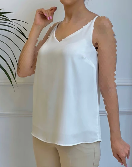 تاپ ژورژت سفید 3