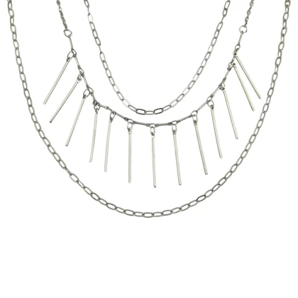 گردنبند زنانه سه لاین آویز خطی