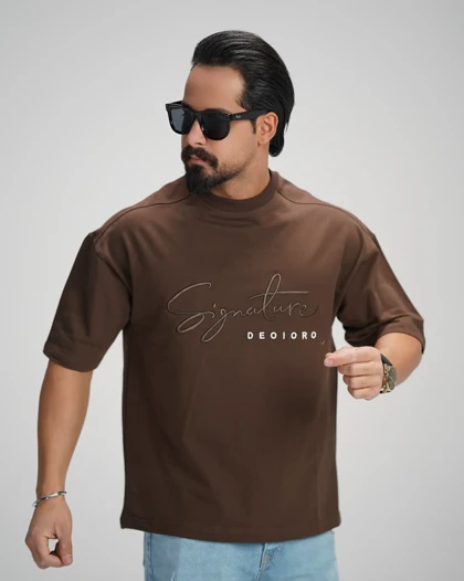 تیشرت مردانه طرح Signature Deoiro