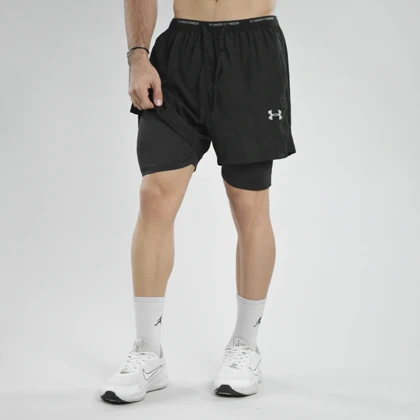 شلوارک کشاله دار ورزشی مردانه آندر آرمور مدل Heat Gear-2334 چریکی مشکی