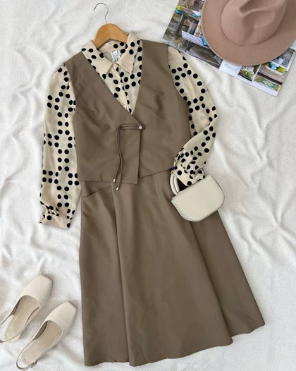 پیراهن بهمراه کت کد 5171