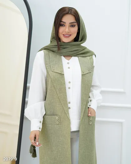 شومیز و سارافون مدل مامک کد 2079