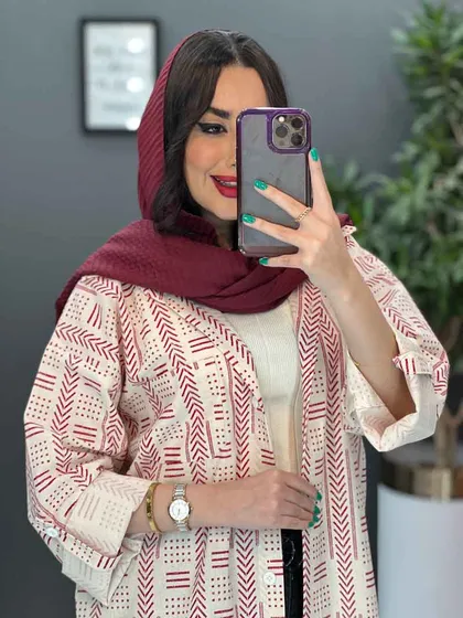 مانتو طرحدار سنتی تک جیب