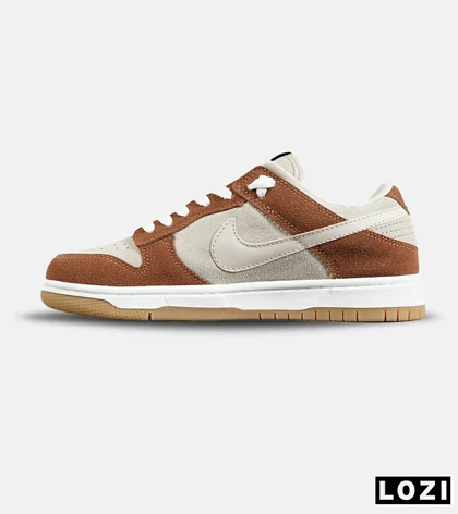 کفش کتانی مردانه و زنانه کرم قهوه ای نایک NIKE SB Dunk مدل 7647