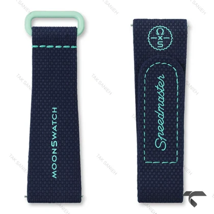 بند رابر امگا سواچ ماموریت به زمین سبز سرمه ای Swatch-Strap-10730-U