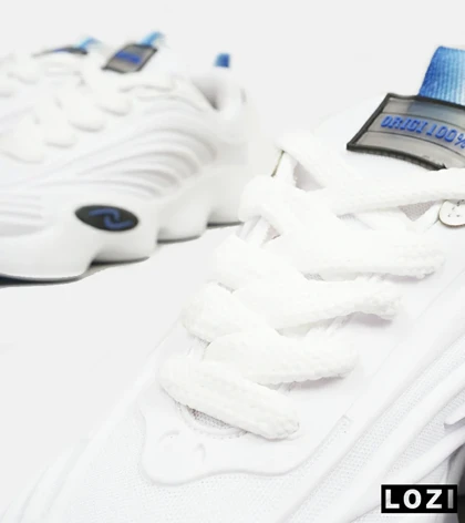 کفش کتانی مردانه سفید آبی ADIDAS yeezy 700 v2