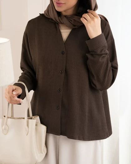 شومیز رنگی وانیل کد 9055