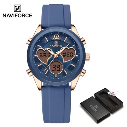 ساعت مچی اورجینال نیوی فورس NF5045 آبی قلبی مدل w-10346