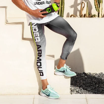 لگ ورزشی مردانه آندر آرمور مدل GMS-Dot 07384 طوسی