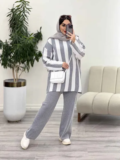 ست بافت راه راه مهناز