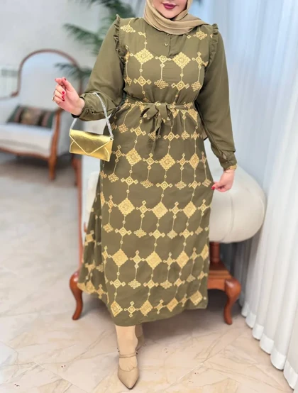 پیراهن طلاکوب ساناز 3153