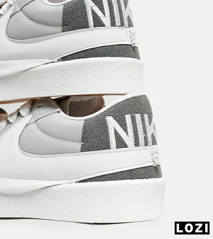 کفش نایک مردانه و زنانه طوسی سفید Nike Blazer Low 77 Jumbo