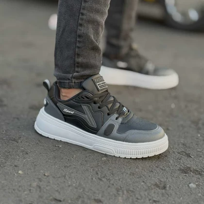 کتانی فشن مشکی طوسی کد 6148