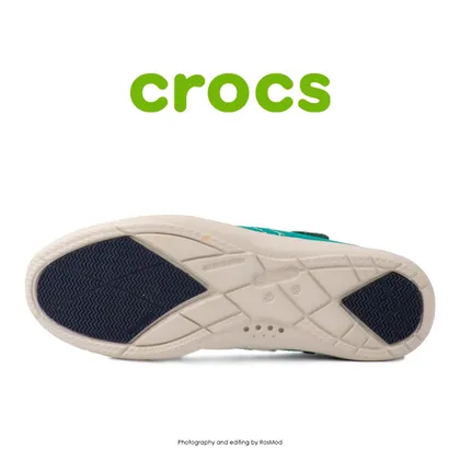لوفر زنانه کراکس - Crocs Walu Express Buttercup/Tropical Teal