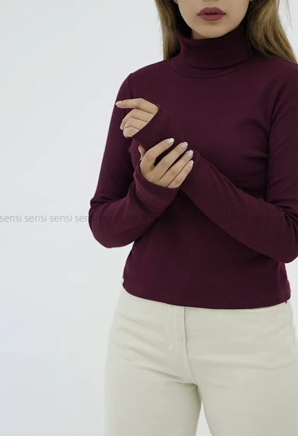 کراپ زنانه کبریتی کشی یقه اسکی کد1006819