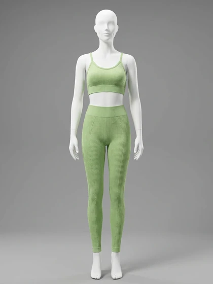 ست نیم‌تنه کاپ‌دار و لگ پشت چروک سیملس خط‌دار