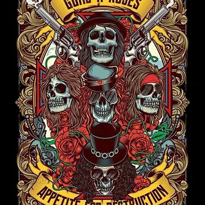 تیشرت guns n roses گانز ان روزز Guns N' Roses کد 181194