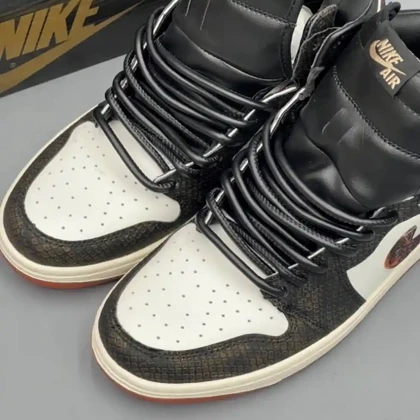 کفش نایک ایر جردن وان ساق‌دار پوست مار دراگون Nike Air Jordan 1 High Dragon Snakeskin