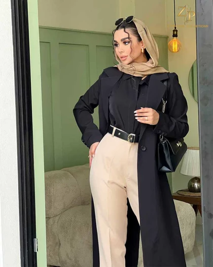 مانتو زنانه مجلسی کرپ آویژه