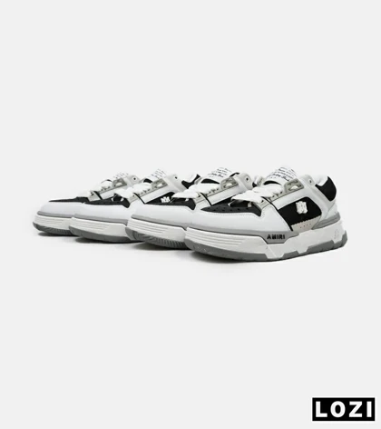 کفش کتانی سفید مشکی AMIRI MA2 Leather